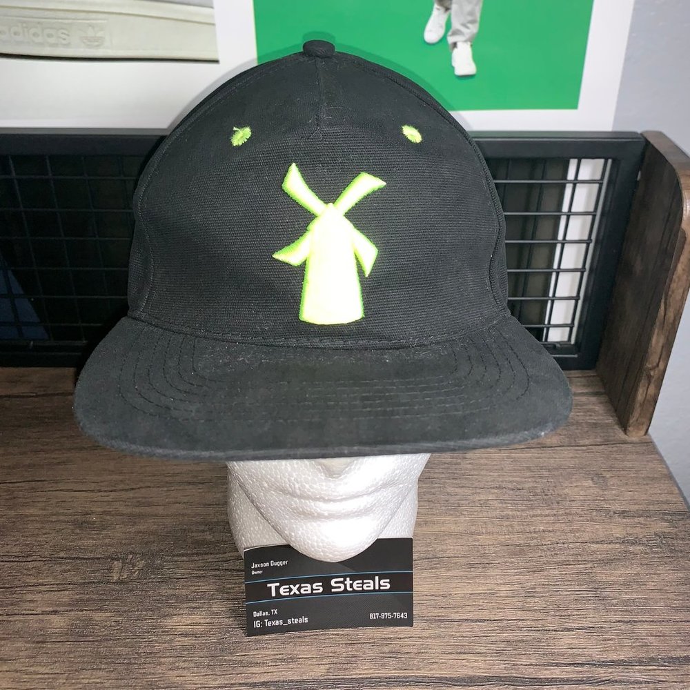 Windmill Green Logo Black Hat